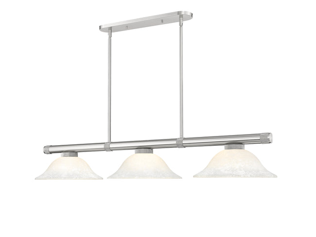 3050-3BN-WM16 - Vanguard 3 Light 58" Billiard - Brushed Nickel