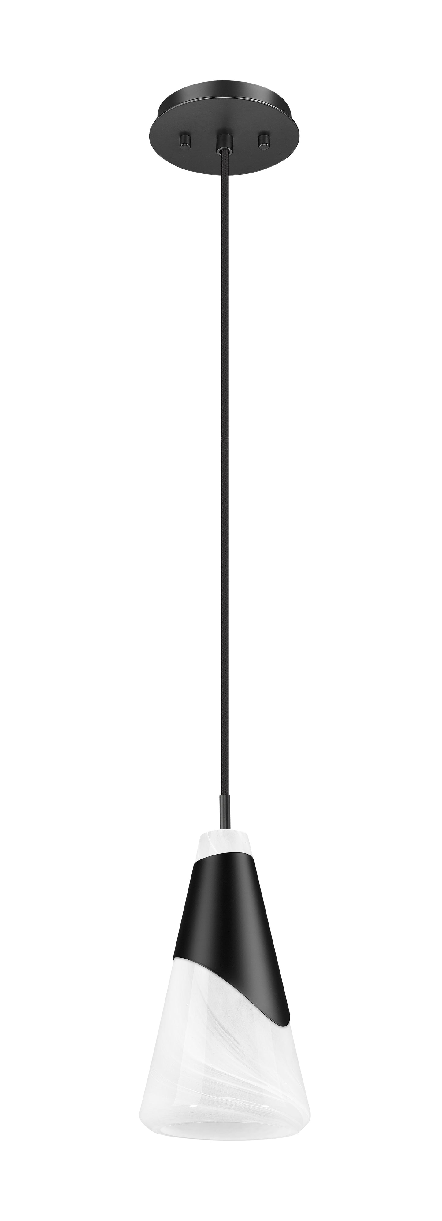 828P6-MB - Aimie 1 Light 6" Pendant - Matte Black
