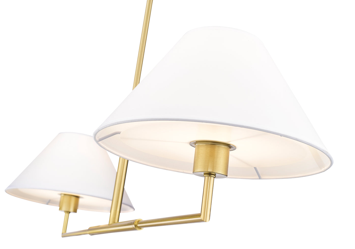 744-42L-LG - Leila 2 Light 12" Chandelier - Luxe Gold