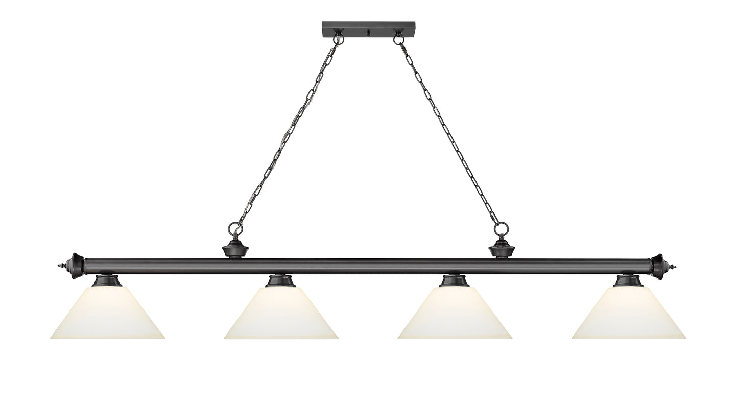2306-4BP-AMO14 - Cordon 4 Light 81" Billiard - Bronze Plate