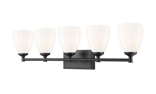 7004-5V-MB - Oren 5 Light 38" Vanity - Matte Black