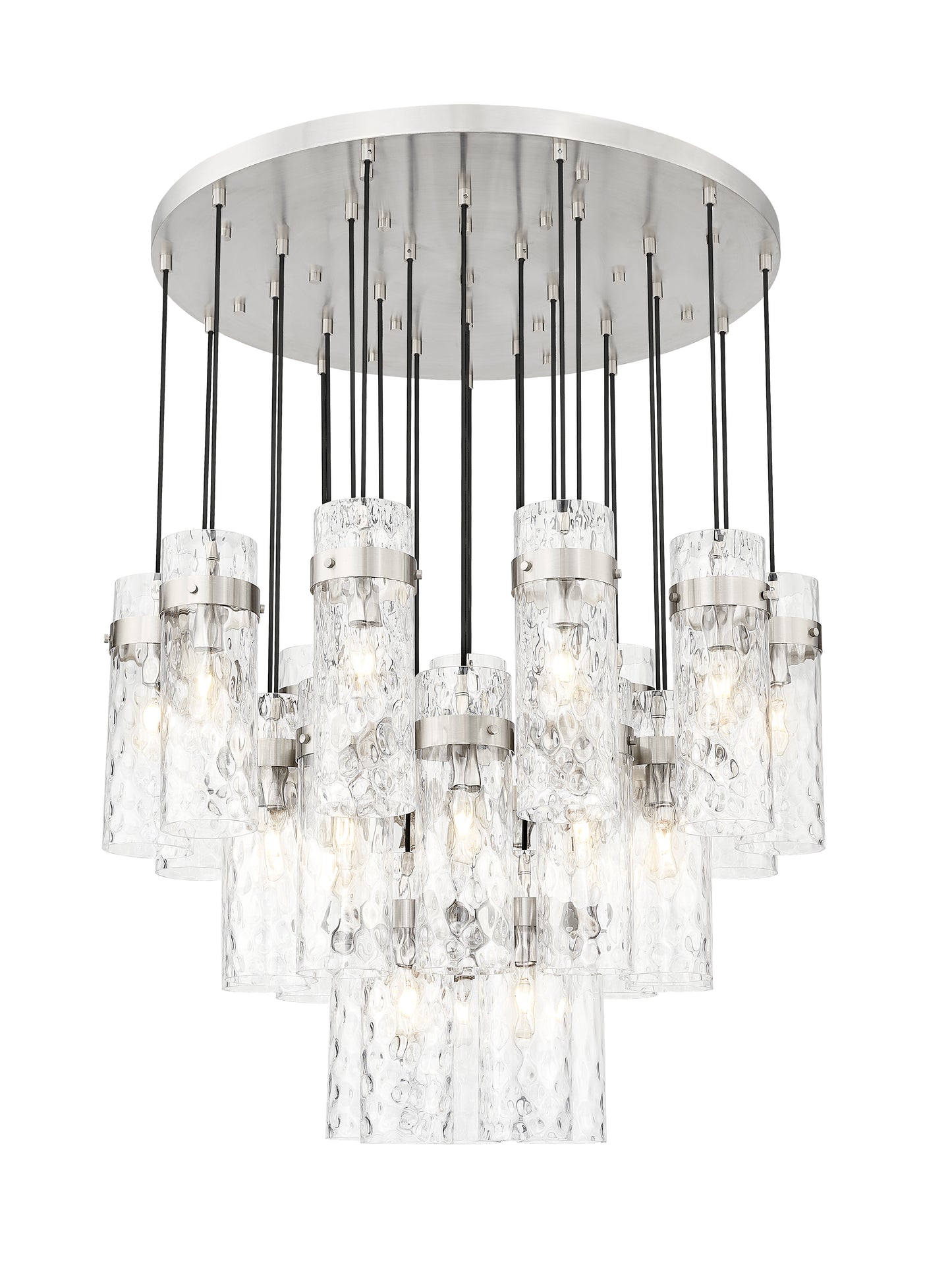 7002P5-27R-BN - Fontaine 27 Light 40" Chandelier - Brushed Nickel