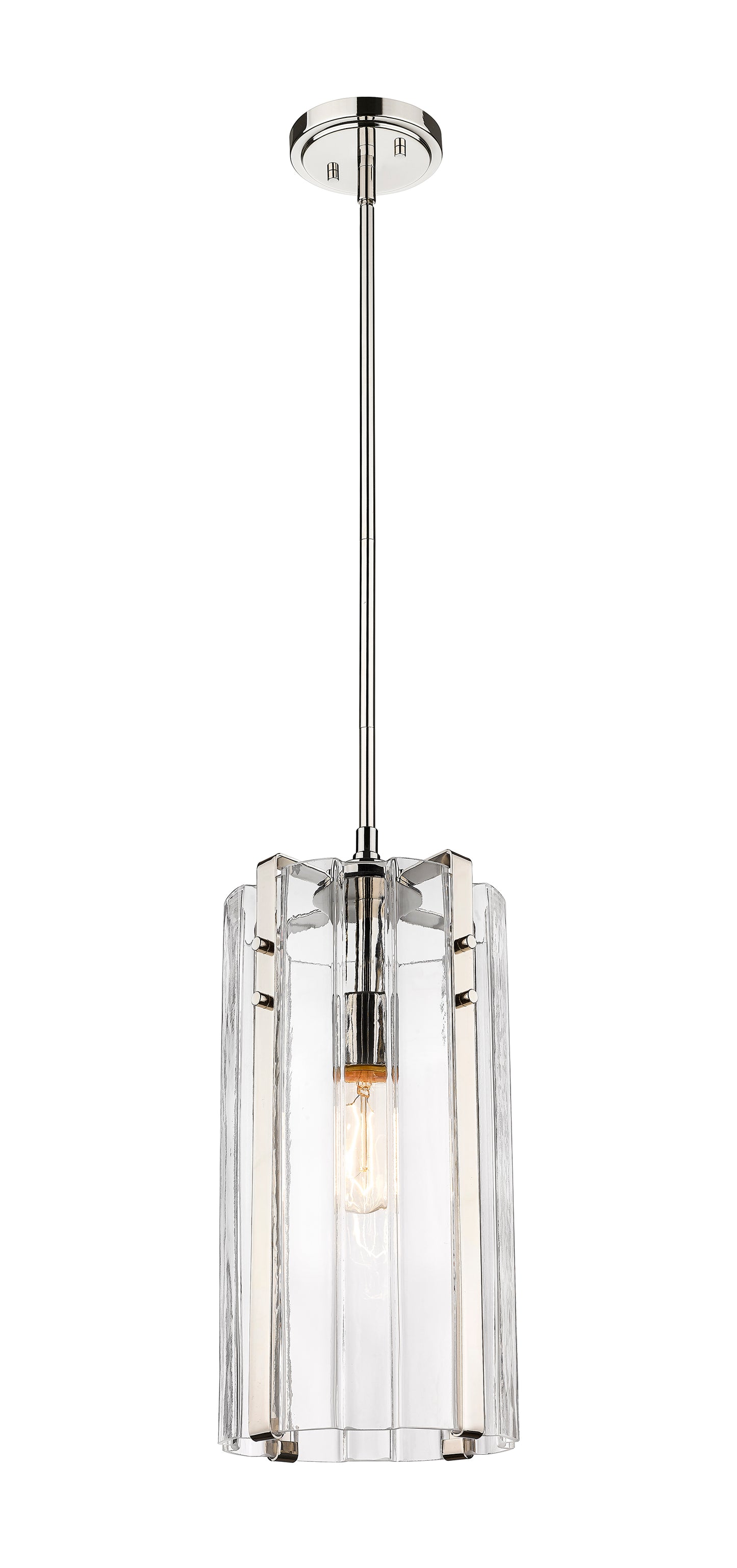 3036P8-PN - Alverton 1 Light 8" Pendant - Polished Nickel