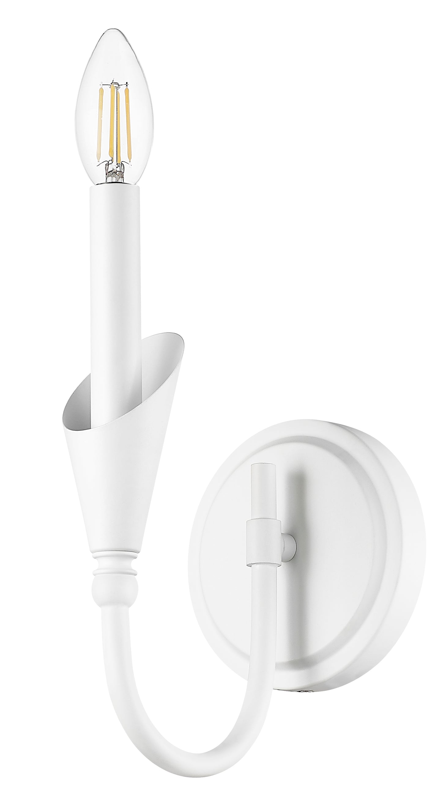 4014-1S-TW - Claudelle 1 Light Wall 14" Sconce - Tundra White
