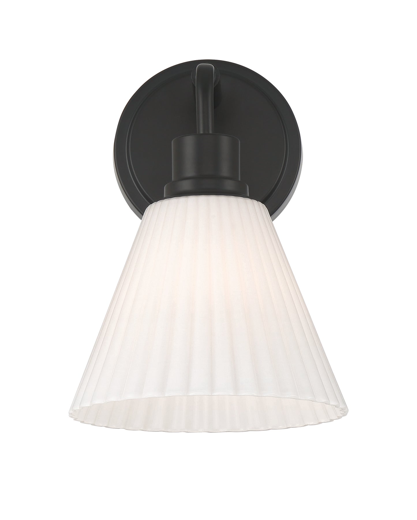 62301-FB - Pleated II 1 Light 10.38" High Wall Sconce - Flat Black