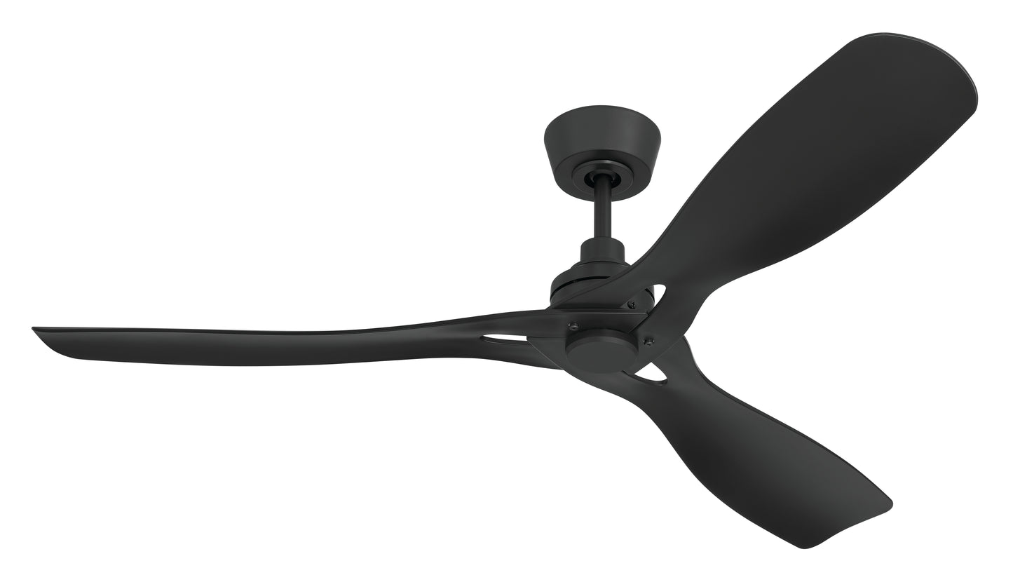 AMG52FB3 - Amigo 52" 3 Blade Indoor Outdoor Ceiling Fan with Light Kit - Flat Black