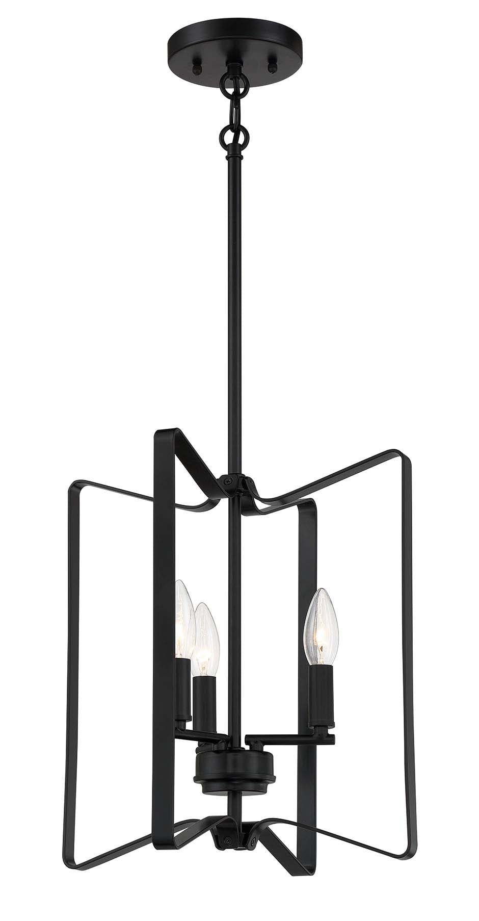56133-FB - Shayna 3 Light 13" Wide Foyer Light - Flat Black