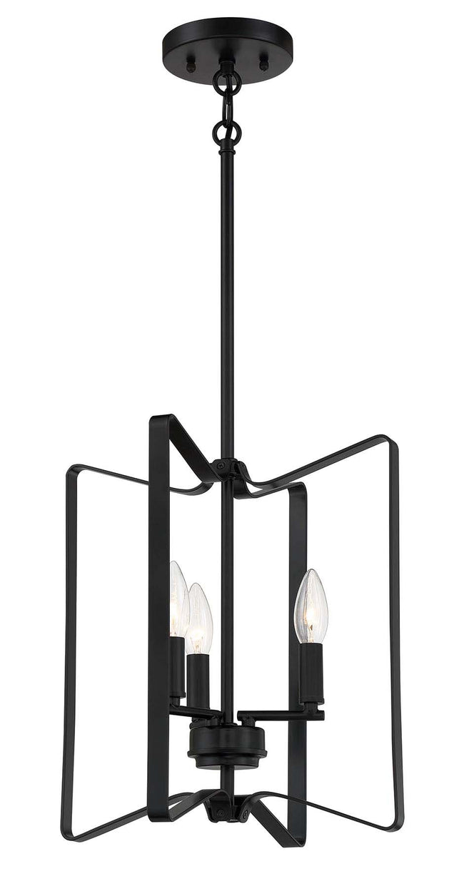 56133-FB - Shayna 3 Light 13" Wide Foyer Light - Flat Black