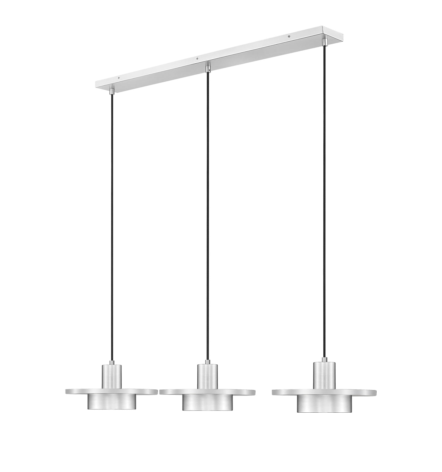 829P12-3L-BN-LED - Ludo 3 Light Linear 52" Chandelier - Brushed Nickel
