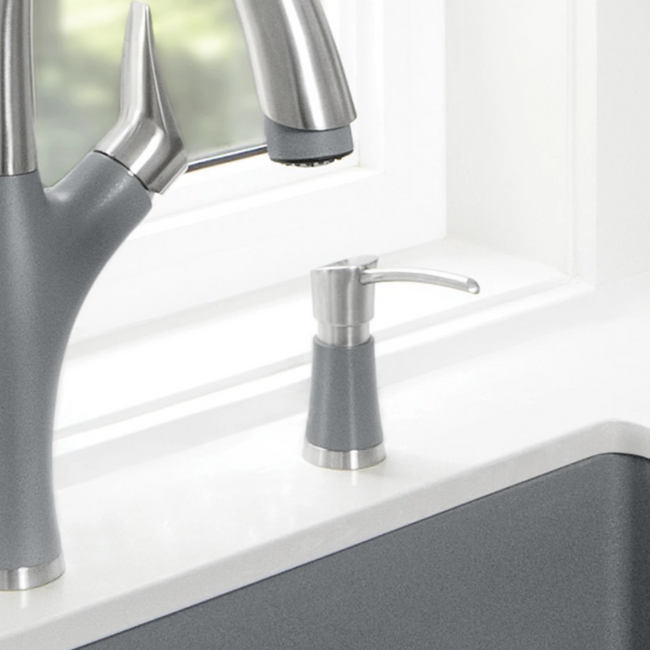 443038 - Artona Soap Dispenser - PVD Steel/Volcano Gray