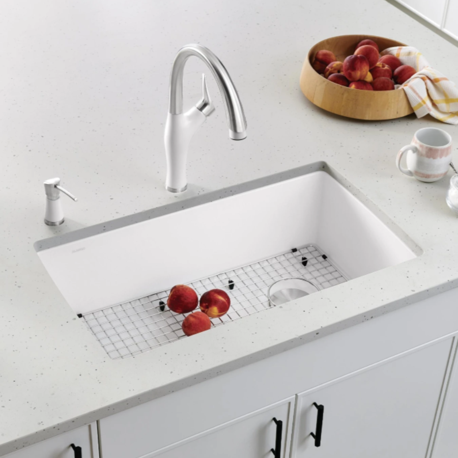 443071 - Diamond SILGRANIT 33" Super Single Undermount Kitchen Sink - Soft White