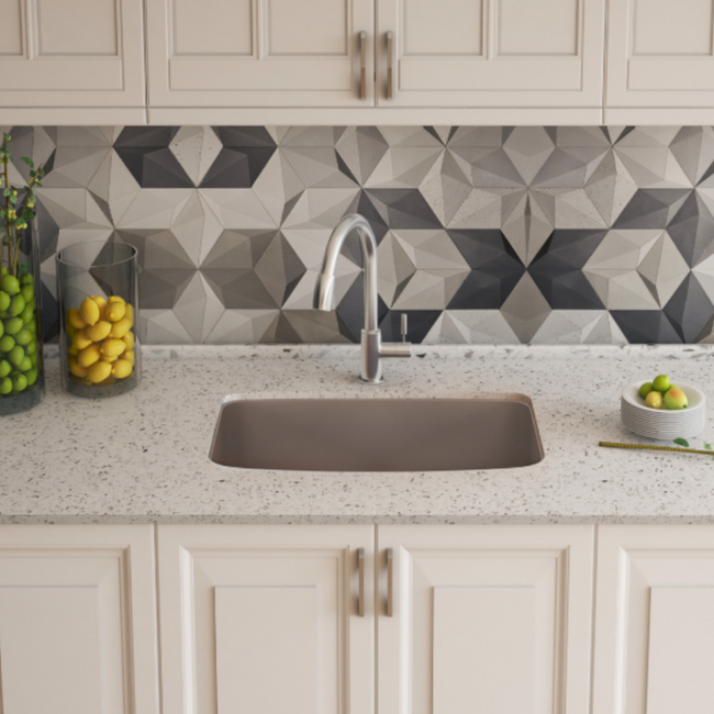 443127 - Valea SILGRANIT 27" Single Bowl Undermount Kitchen Sink - Volcano Gray