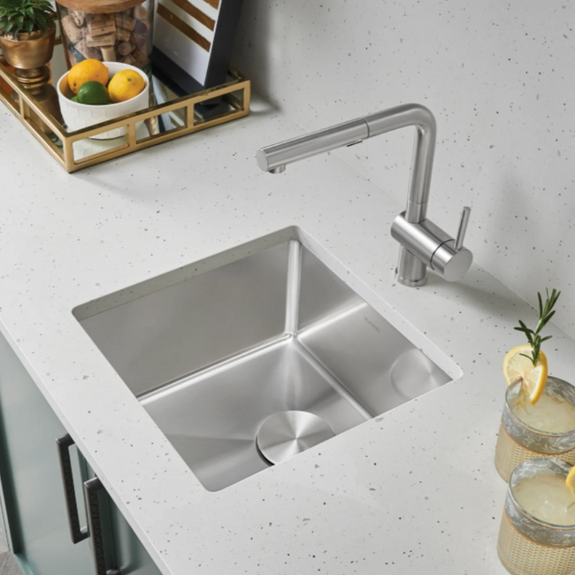 443144 - Quatrus R15 17" Undermount Stainless Steel Bar Sink