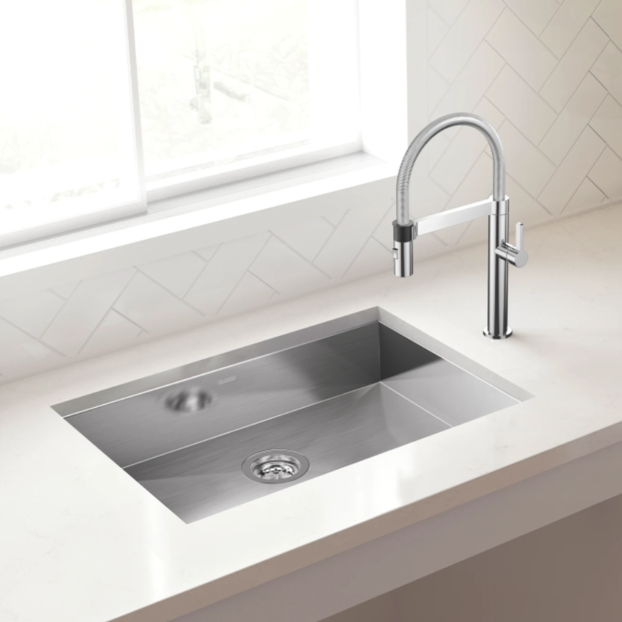 443047 - Quatrus R0 25" Single Bowl Undermount ADA Stainless Steel Kitchen Sink