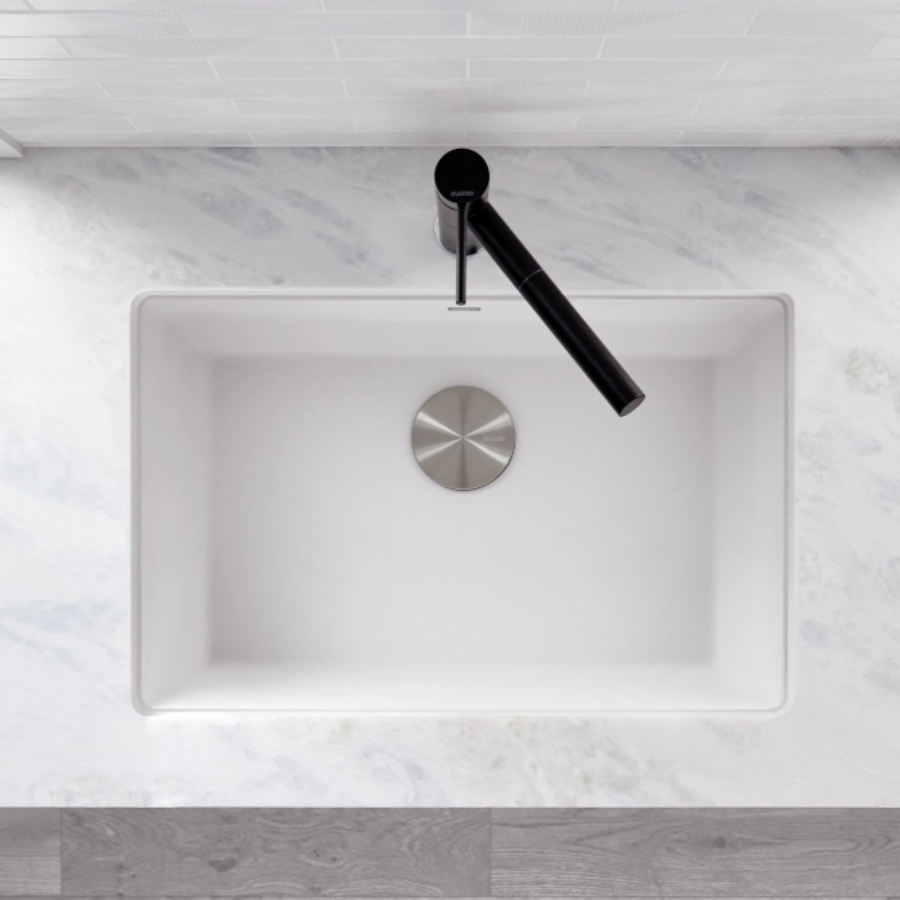 442930 - Precis SILGRANIT 27" Single Bowl Undermount Kitchen Sink - Coal Black