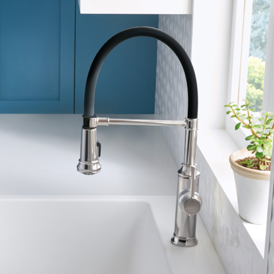 443022 - Empressa Semi-Pro Pull-Down Dual-Spray Kitchen Faucet - Matte Black