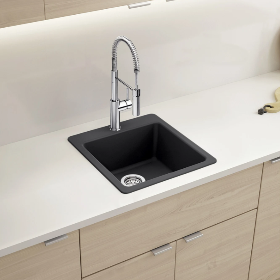443227 - Liven SILGRANIT 21" Single Bowl Dual Mount Kitchen Sink - Anthracite