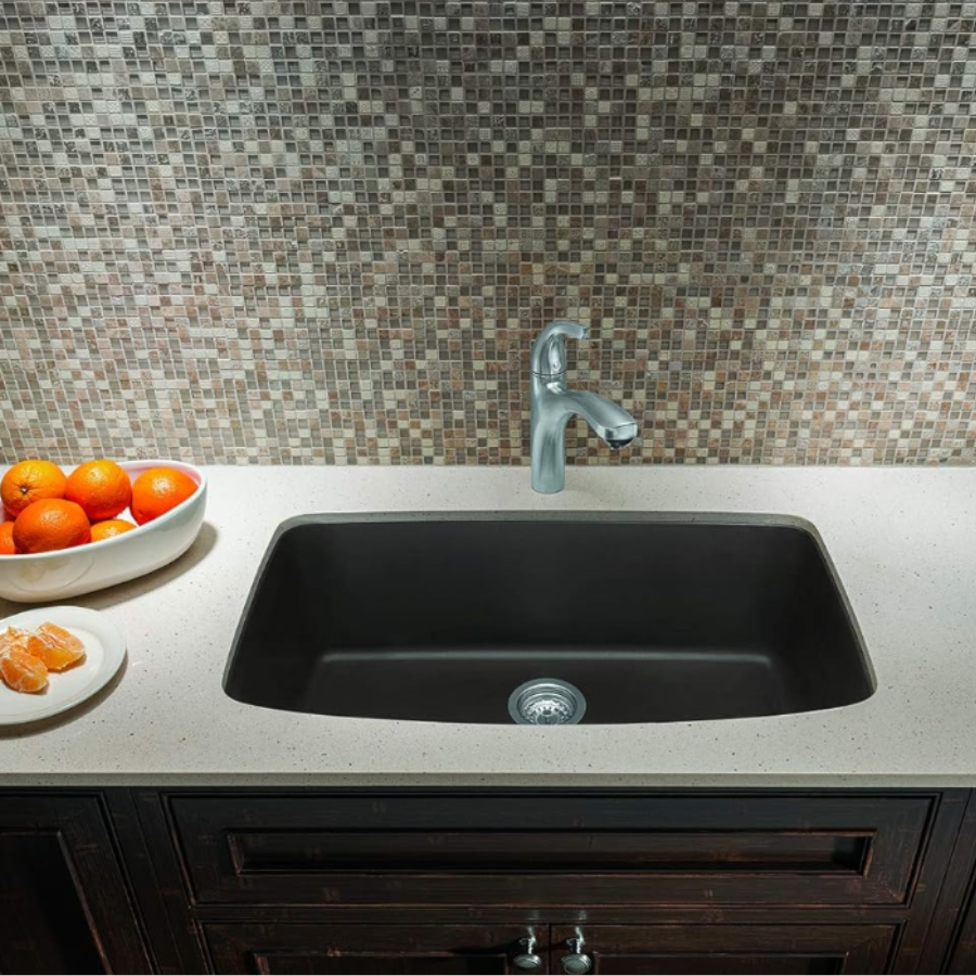 443128 - Valea SILGRANIT 32" Super Single Undermount Kitchen Sink - Volcano Gray