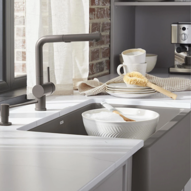 443265 - Empressa Pull-Down Bar Faucet - Satin Dark Steel