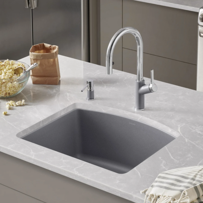 443097 - Diamond SILGRANIT 25" Single Bowl Dual Mount Kitchen Sink - Volcano Gray