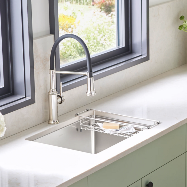 443151 - Quatrus R15 25" Single Bowl Dual Mount Stainless Steel Laundry Sink