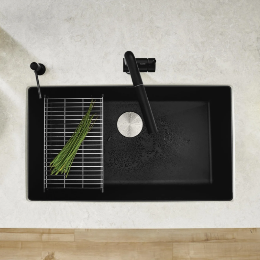 442935 -Precis SILGRANIT 32" Super Single Undermount Kitchen Sink - Coal Black