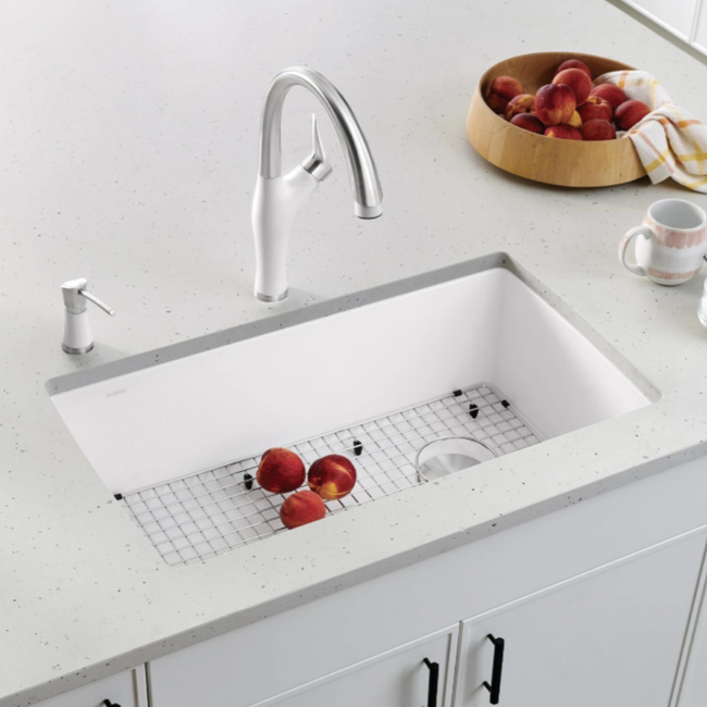 443108 -Diamond SILGRANIT 33" Super Single Undermount Kitchen Sink - Volcano Gray