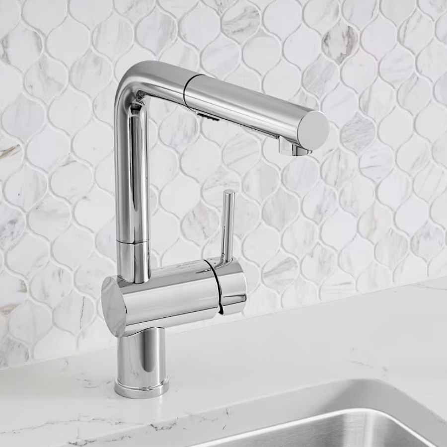 526365 - Linus Low Arc Pull-Out Dual-Spray Kitchen Faucet - Chrome