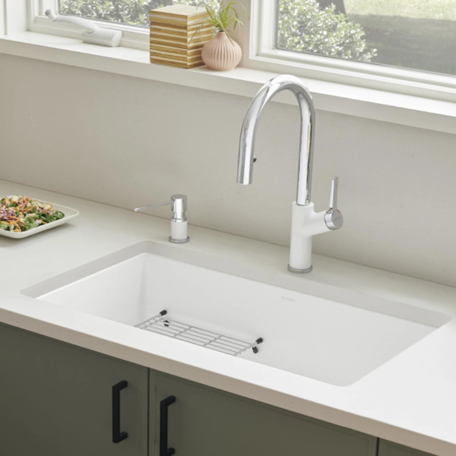 443083 - Precis SILGRANIT 30" Single Bowl Undermount Kitchen Sink - Soft White