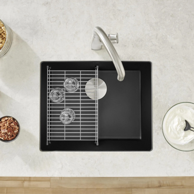 442933 - Precis SILGRANIT 21" Single Bowl Undermount Kitchen Sink - Coal Black