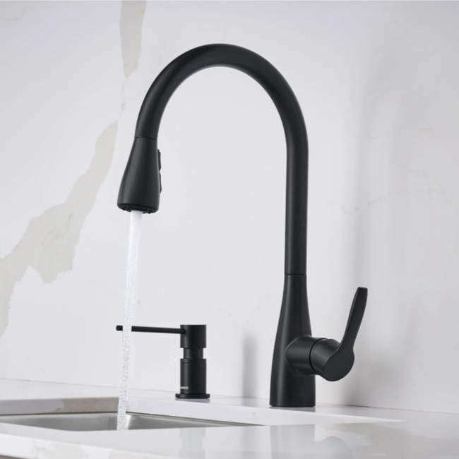 443027 - Atura Pull-Down Dual-Spray Kitchen Faucet - Matte Black