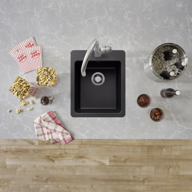 443236 - Liven SILGRANIT 17" Dual Mount Bar Sink - Cinder