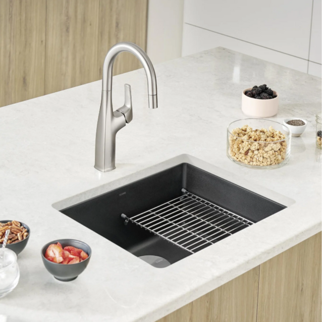 527414 - Precis SILGRANIT 21" Single Bowl Undermount Kitchen Sink - Volcano Gray