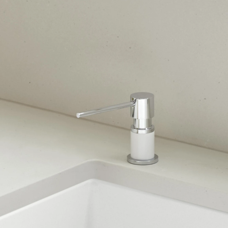 443043 - Lato Soap Dispenser - Chrome/Soft White