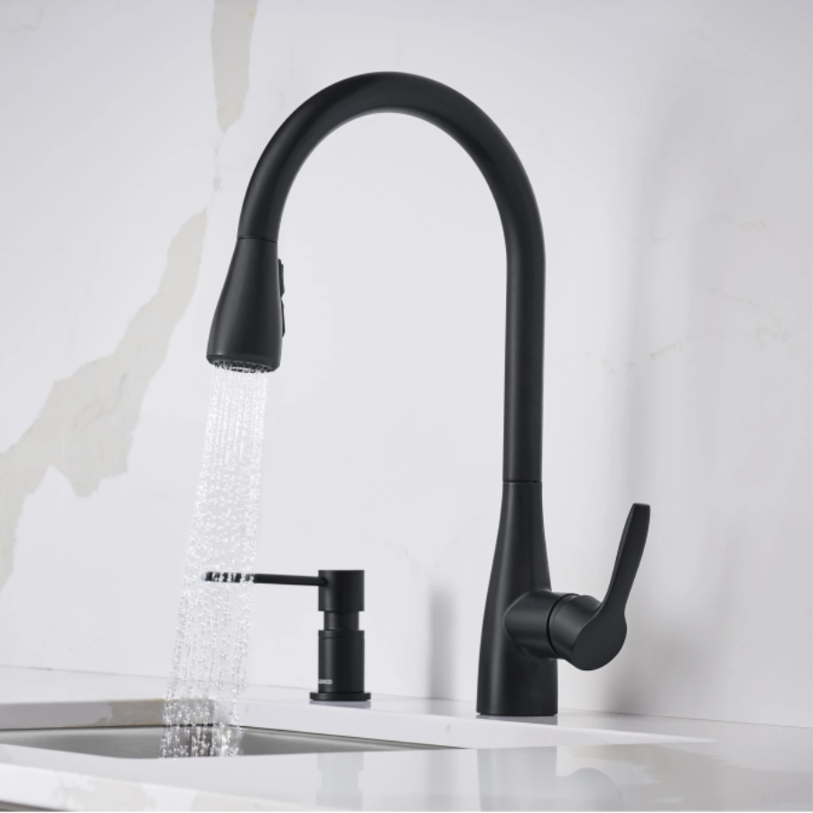 443027 - Atura Pull-Down Dual-Spray Kitchen Faucet - Matte Black