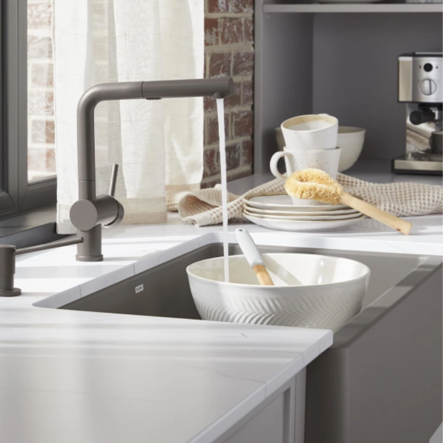 443265 - Empressa Pull-Down Bar Faucet - Satin Dark Steel