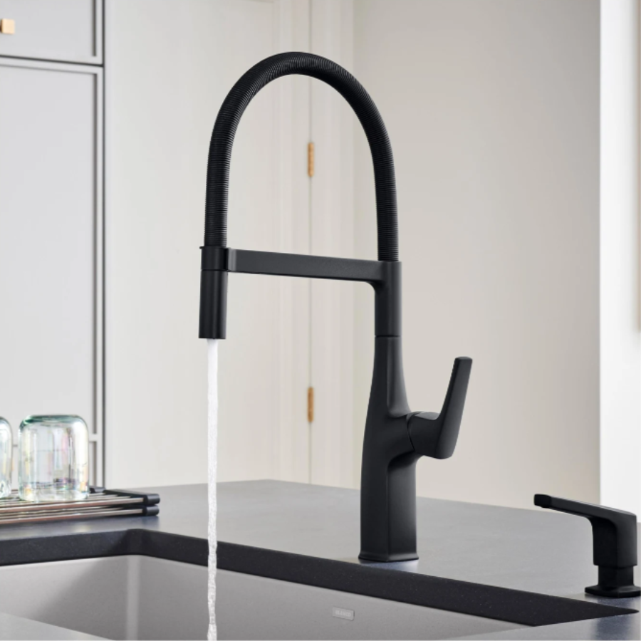 443019 - Rivana Semi-Pro Pull-Down Dual-Spray Kitchen Faucet - Matte Black