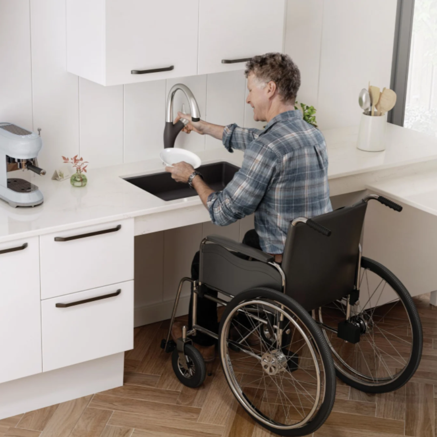 443082 -Precis SILGRANIT 25" ADA Single Bowl Undermount Kitchen Sink - Soft White