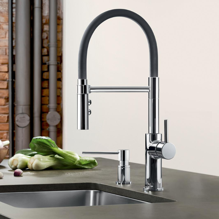 443026 - Catris Flexo Semi-Pro Pull-Down Dual-Spray Kitchen Faucet - Matte Black