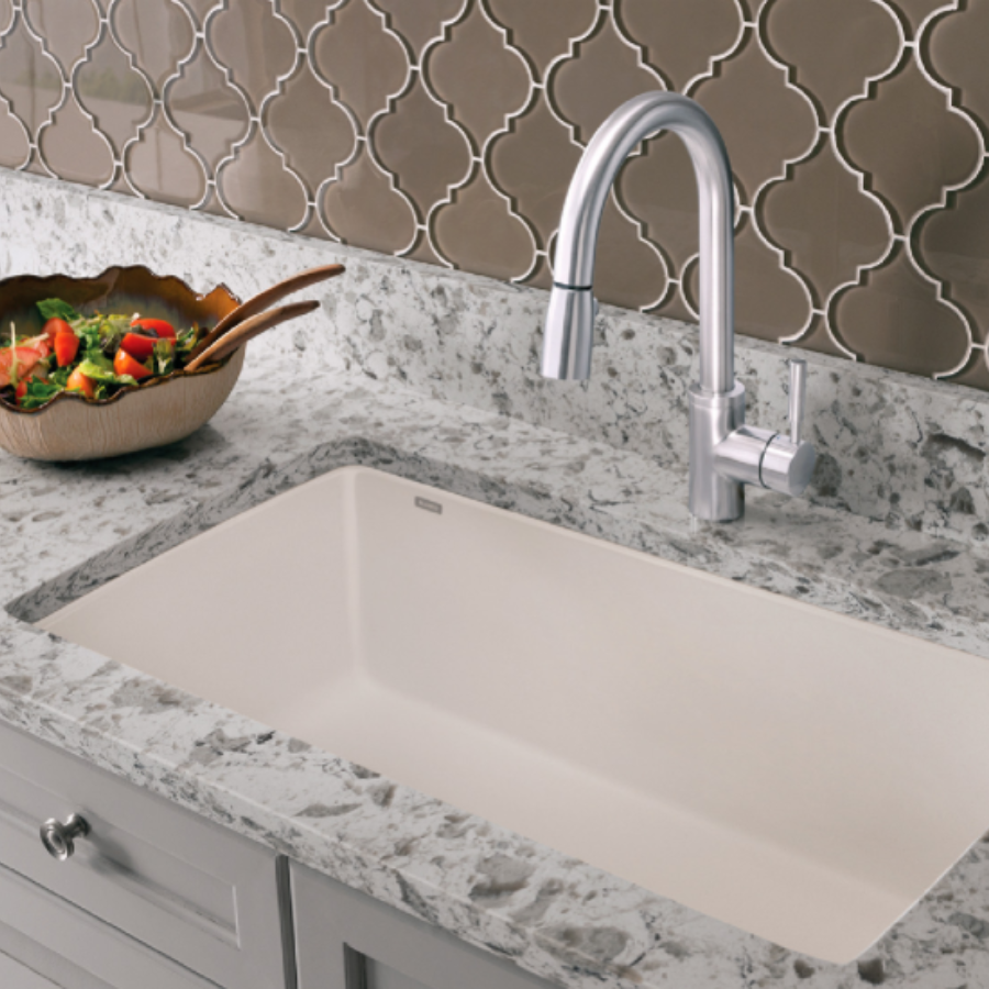443071 - Diamond SILGRANIT 33" Super Single Undermount Kitchen Sink - Soft White