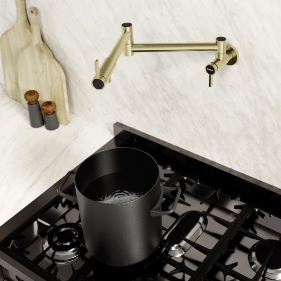 443254 - Culina II Wall-Mounted Pot Filler - Satin Platinum