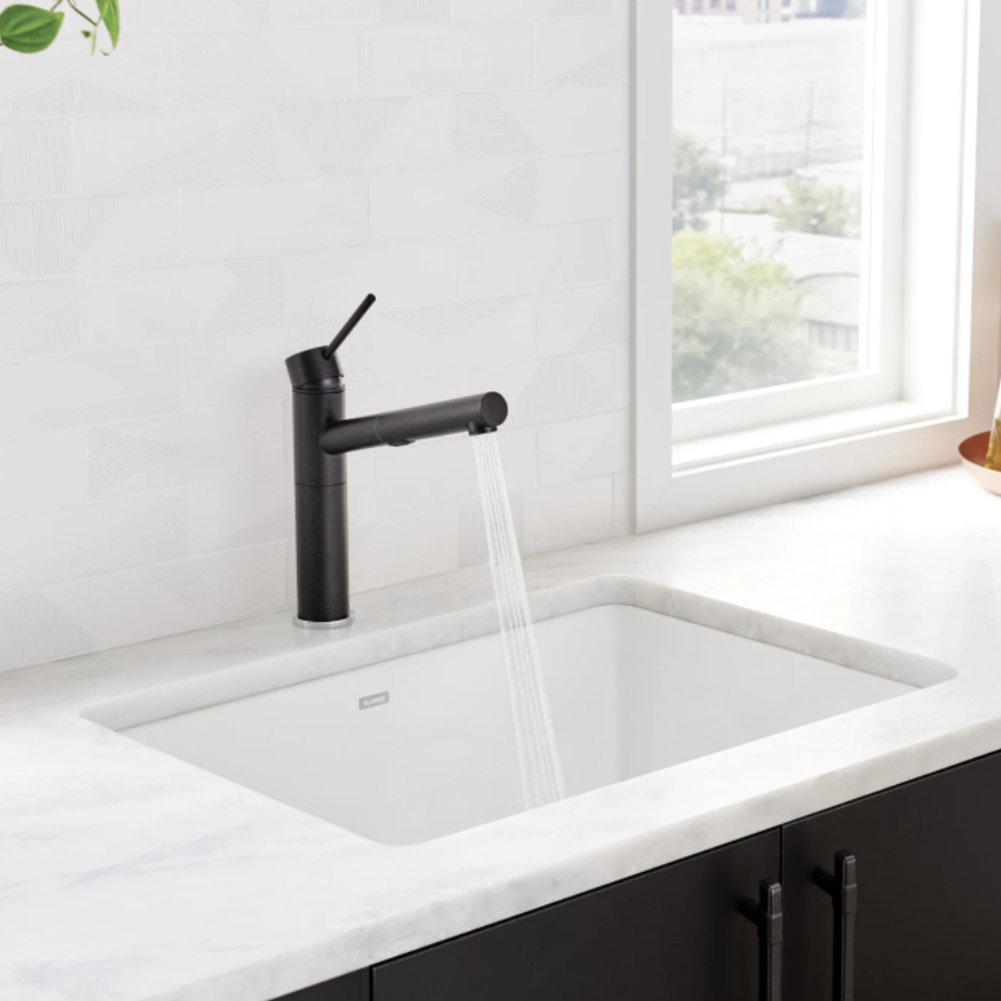 527412 - Precis SILGRANIT 27" Single Bowl Undermount Kitchen Sink - Volcano Gray