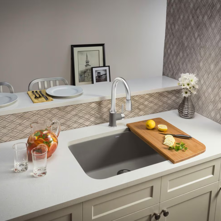 443128 - Valea SILGRANIT 32" Super Single Undermount Kitchen Sink - Volcano Gray