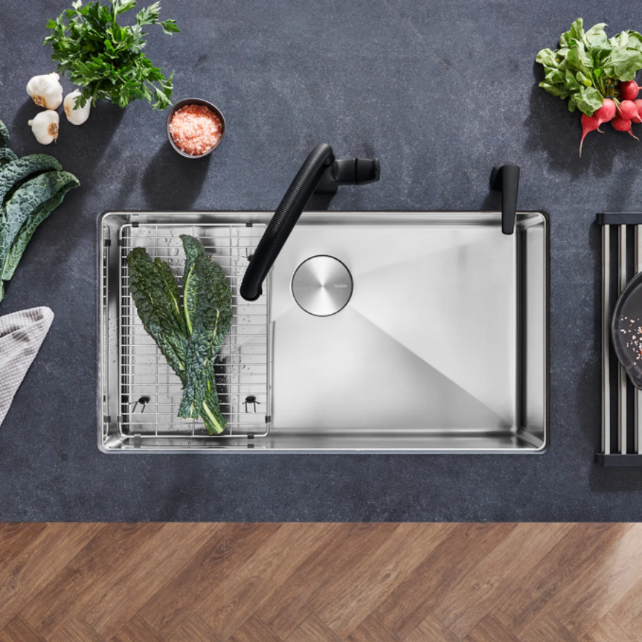 443148 - Quatrus R15 32" Super Single Bowl Undermount Stainless Steel Kitchen Sink