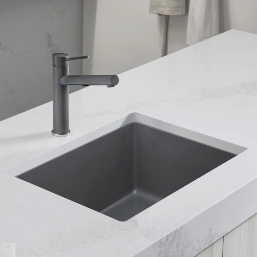 527402 - Precis SILGRANIT 24" Single Bowl Undermount Kitchen Sink - Soft White