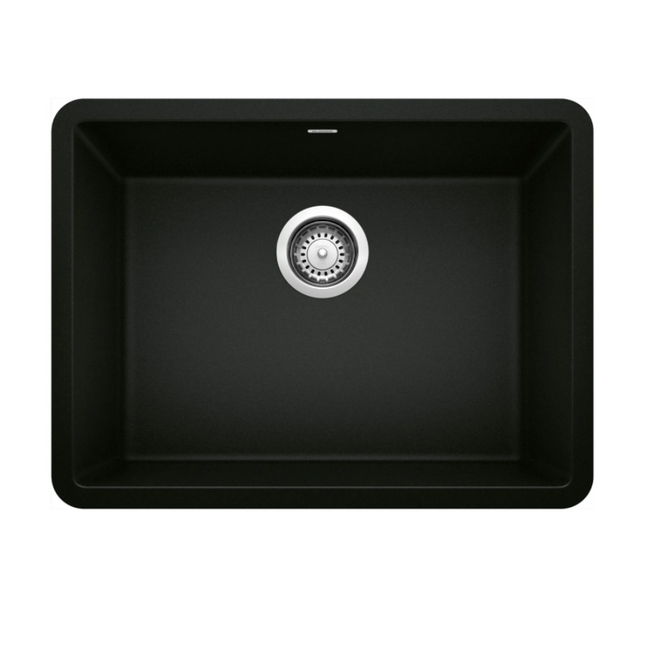 442928 - Precis SILGRANIT 24" Single Bowl Undermount Kitchen Sink - Coal Black