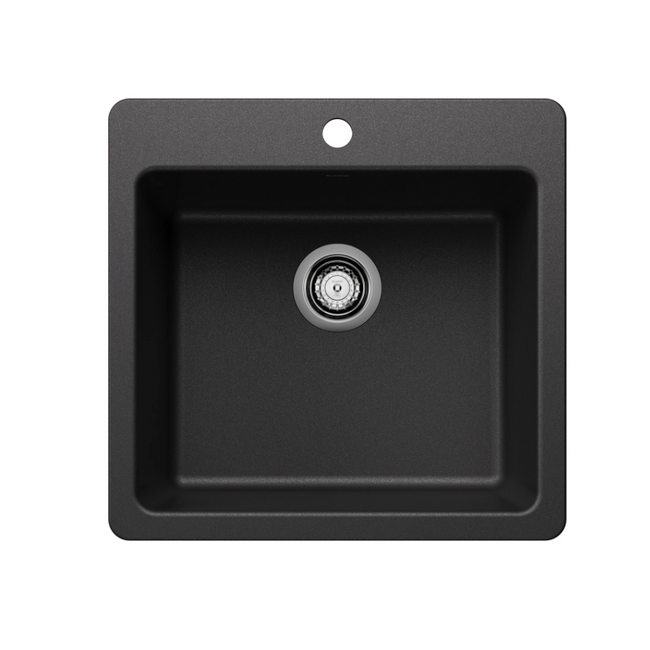 443227 - Liven SILGRANIT 21" Single Bowl Dual Mount Kitchen Sink - Anthracite