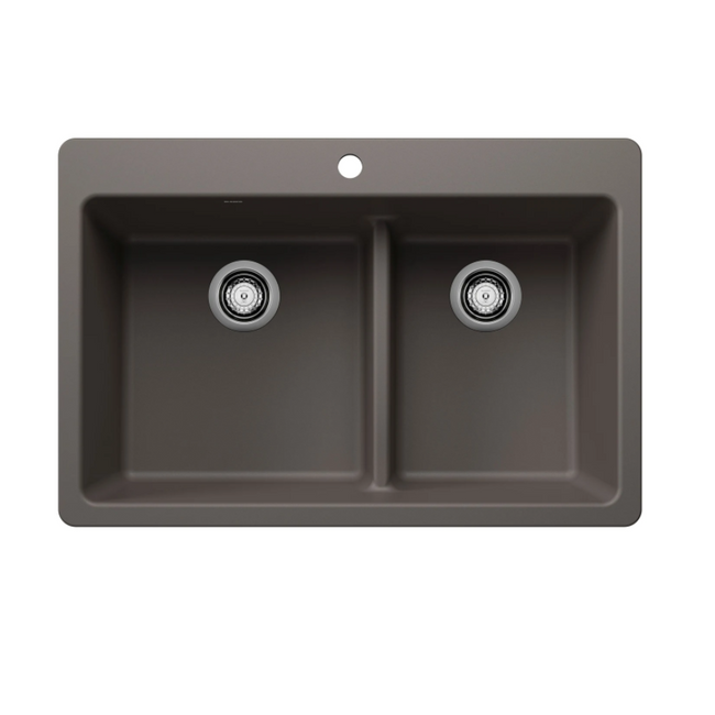 527412 - Precis SILGRANIT 27" Single Bowl Undermount Kitchen Sink - Volcano Gray