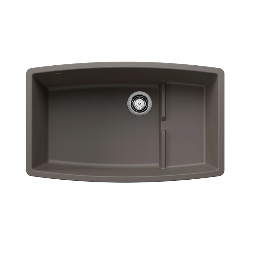 443122 - Performa Cascade SILGRANIT 32" Single Bowl Undermount Kitchen Sink with Colander - Volcano Gray
