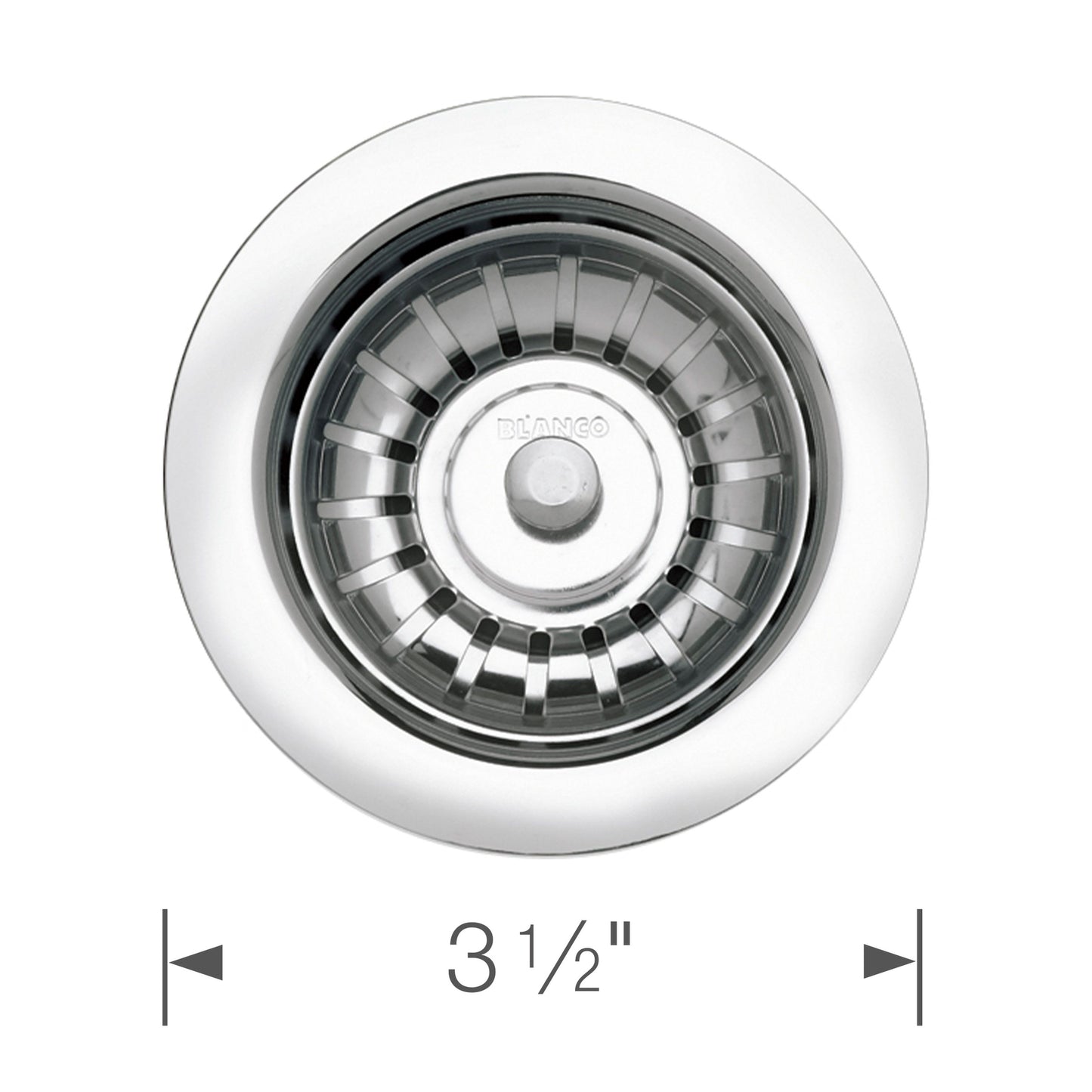 440007 - 3-1/2" Decorative Basket Strainer and Sink Flange - Chrome